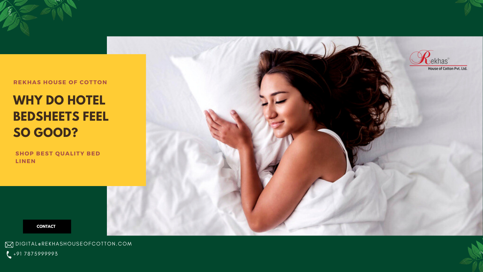 Get the best Quality Bedsheets, Dohars, Duvets, bedrunners pillows, pillow covers, duvet covers from Rekhas House of Cotton