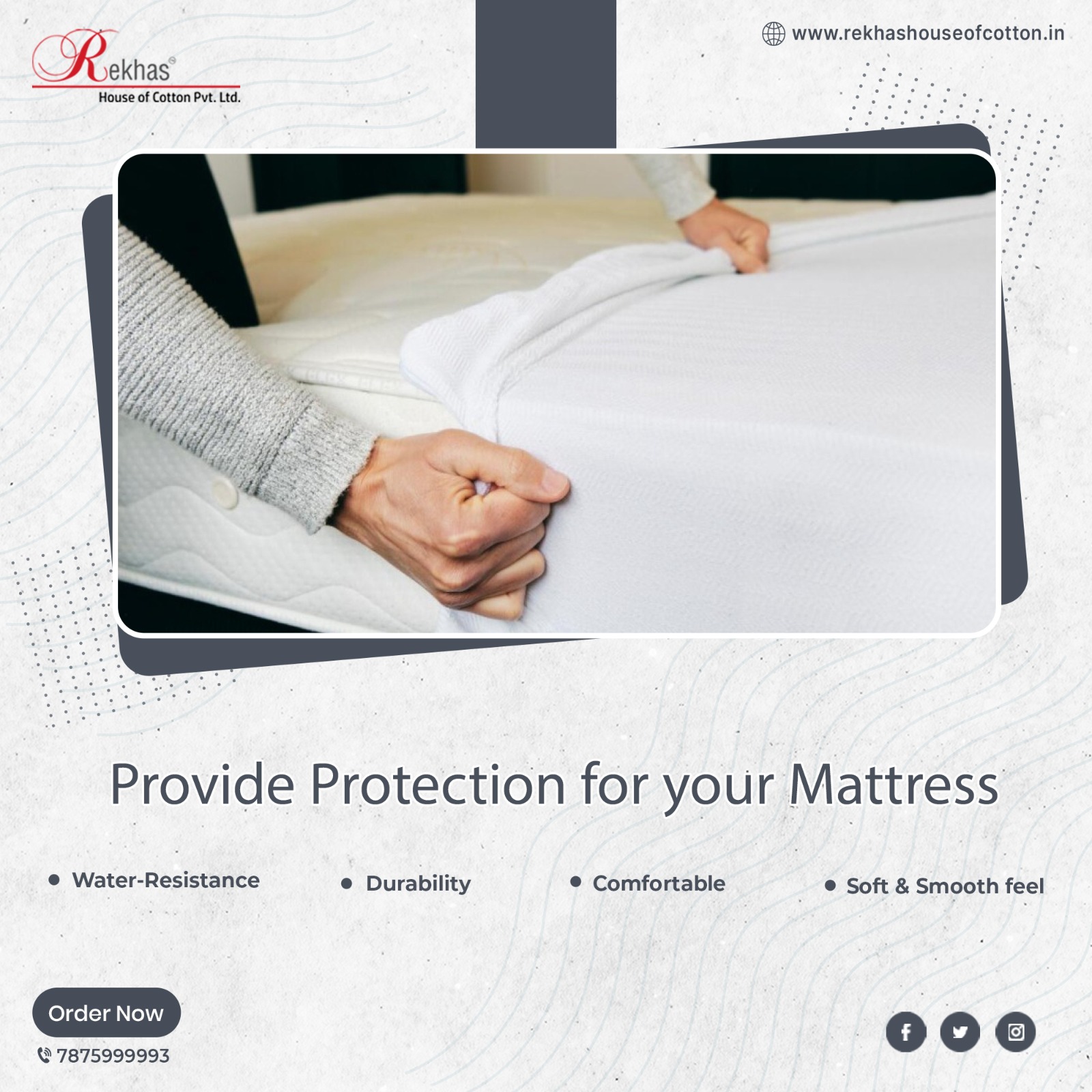 Get good quality Mattress Protectors in Bengaluru from Rekhas House of Cotton