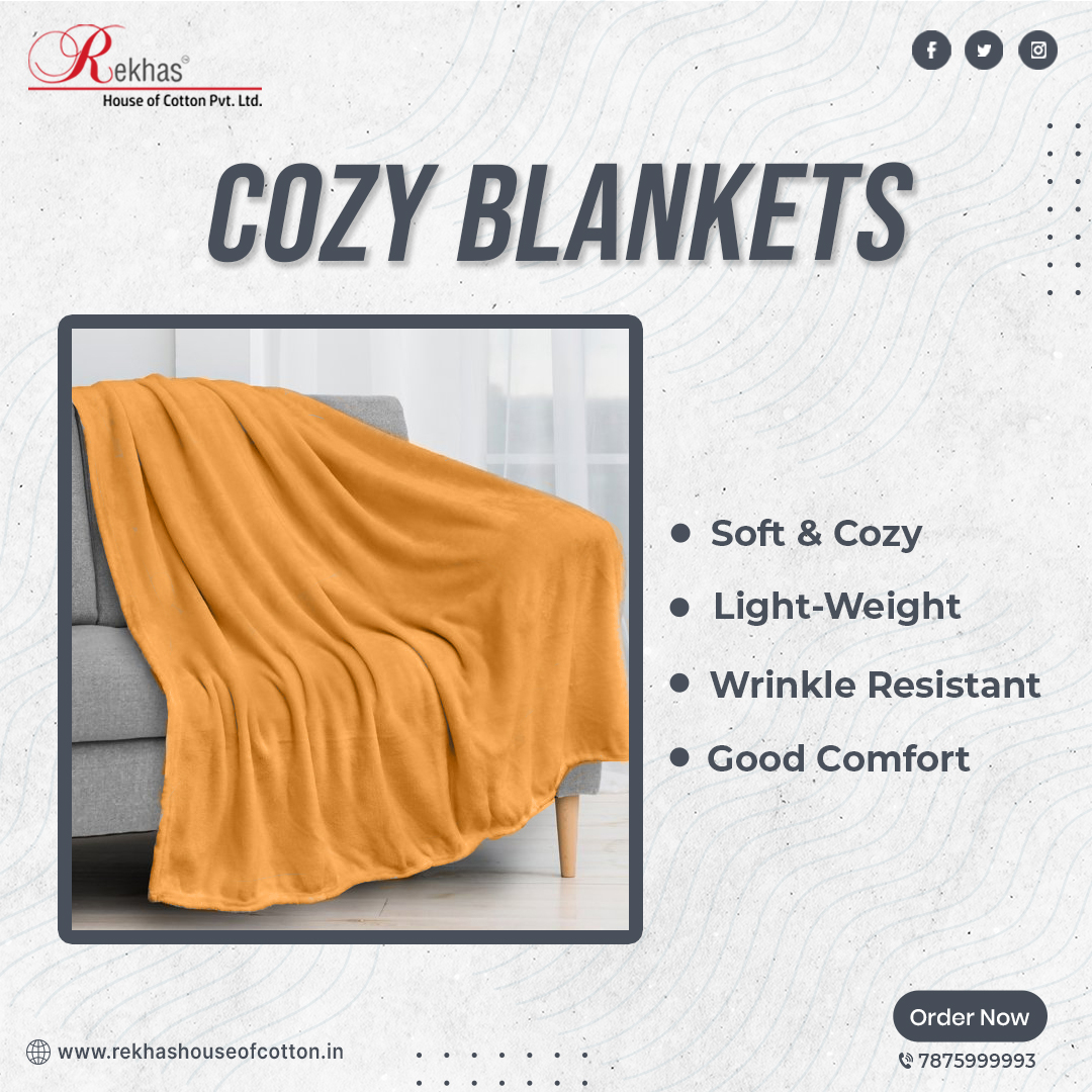 Get the best soft & cozy blankets in India from Rekhas House of Cotton