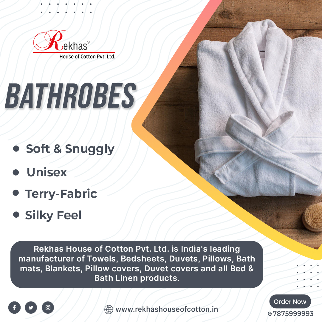 Bath-Robes in Bengaluru from Rekhas House of Cotton - India's Leading Manufacturer of all Bed & Bath Linen