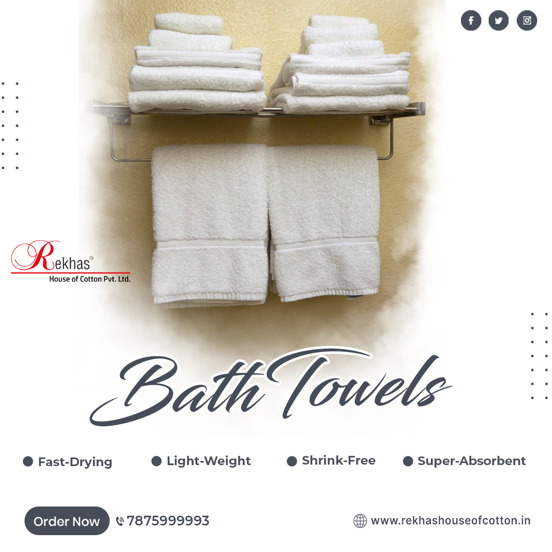 Bath Towels in Chennai from Rekhas House of Cotton - India's leading Manufacturer of all Bed & Bath Linen